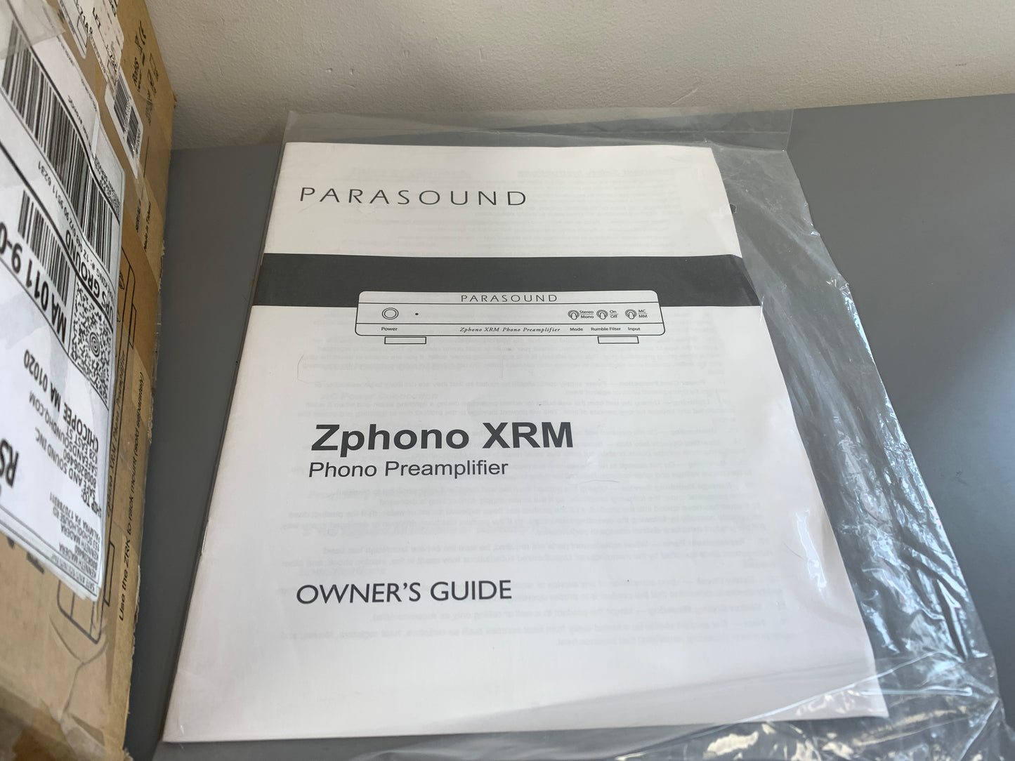 Parasound Zphone XRM Phono Preamplifer * box * manual