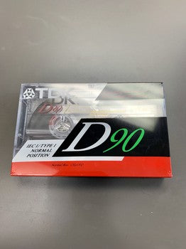 1991 TDK D IEC I Blank Cassette 90 mins