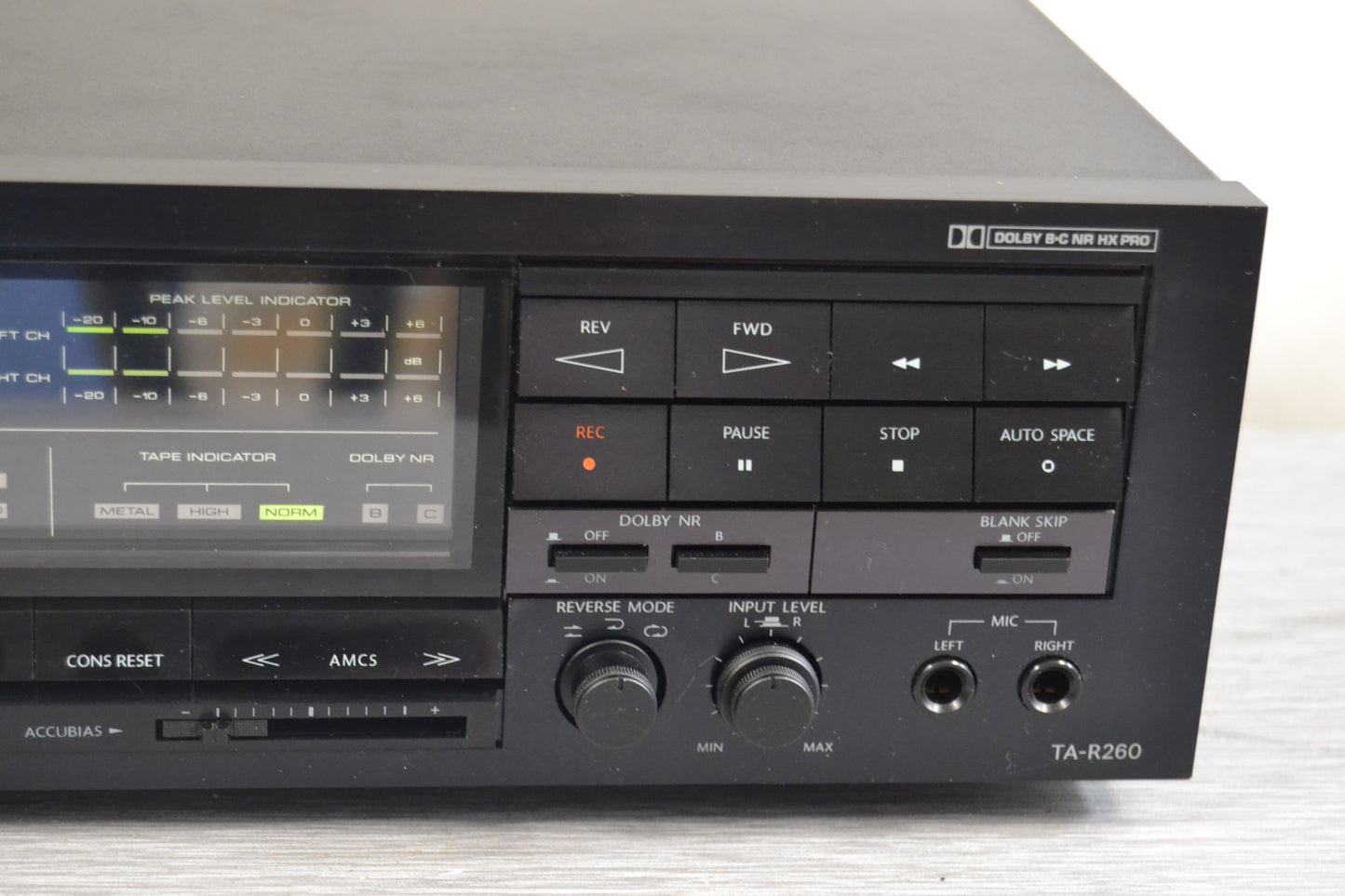 Onkyo TA-R260 Single Cassette Deck * New Belts