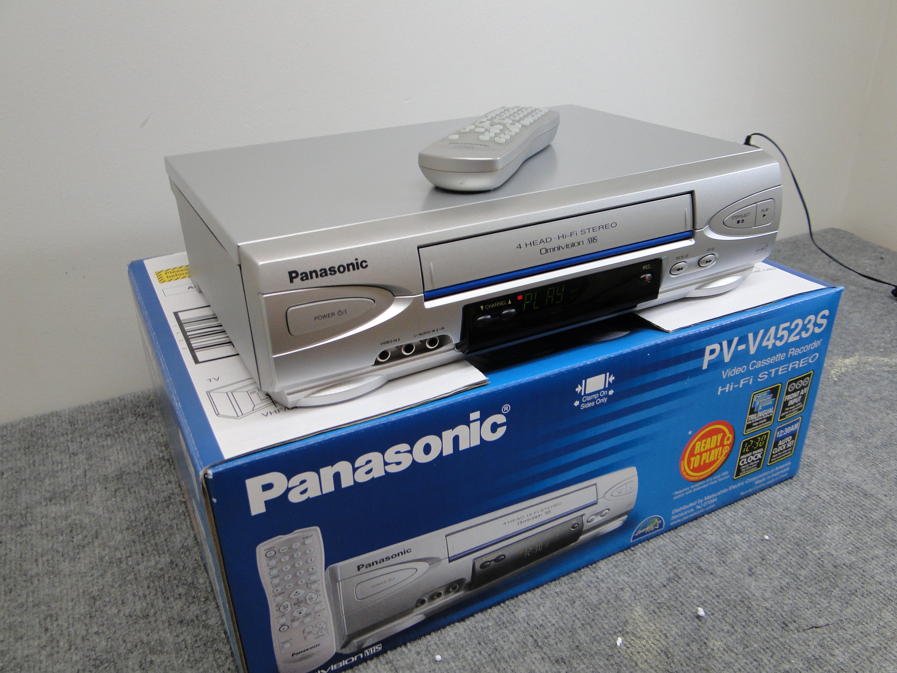 Panasonic authentic PV-V4523s VCR VHS Player Hi-Fi w/ Remote Grg1