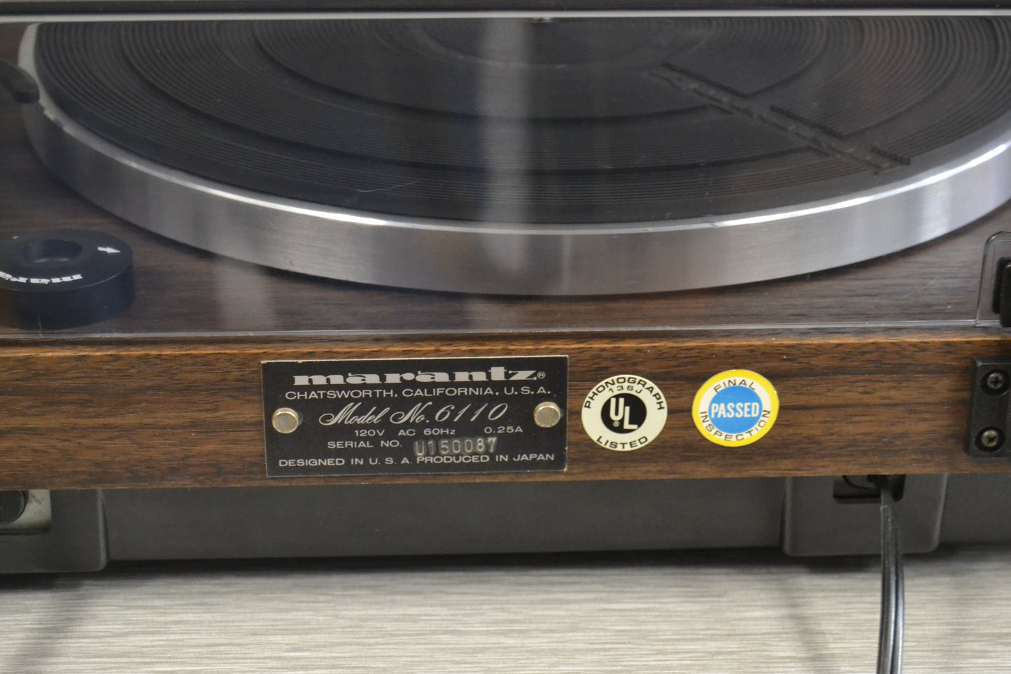 Marantz 6110 Stereo Turntable * Box