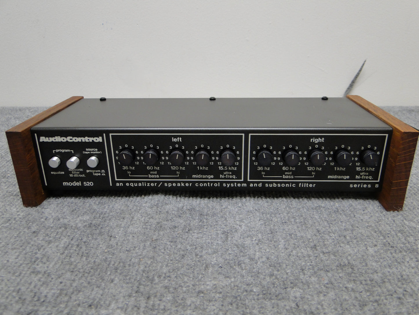 Audio Control Model 520  Equalizer/Speaker Control System/Subsonic Filter