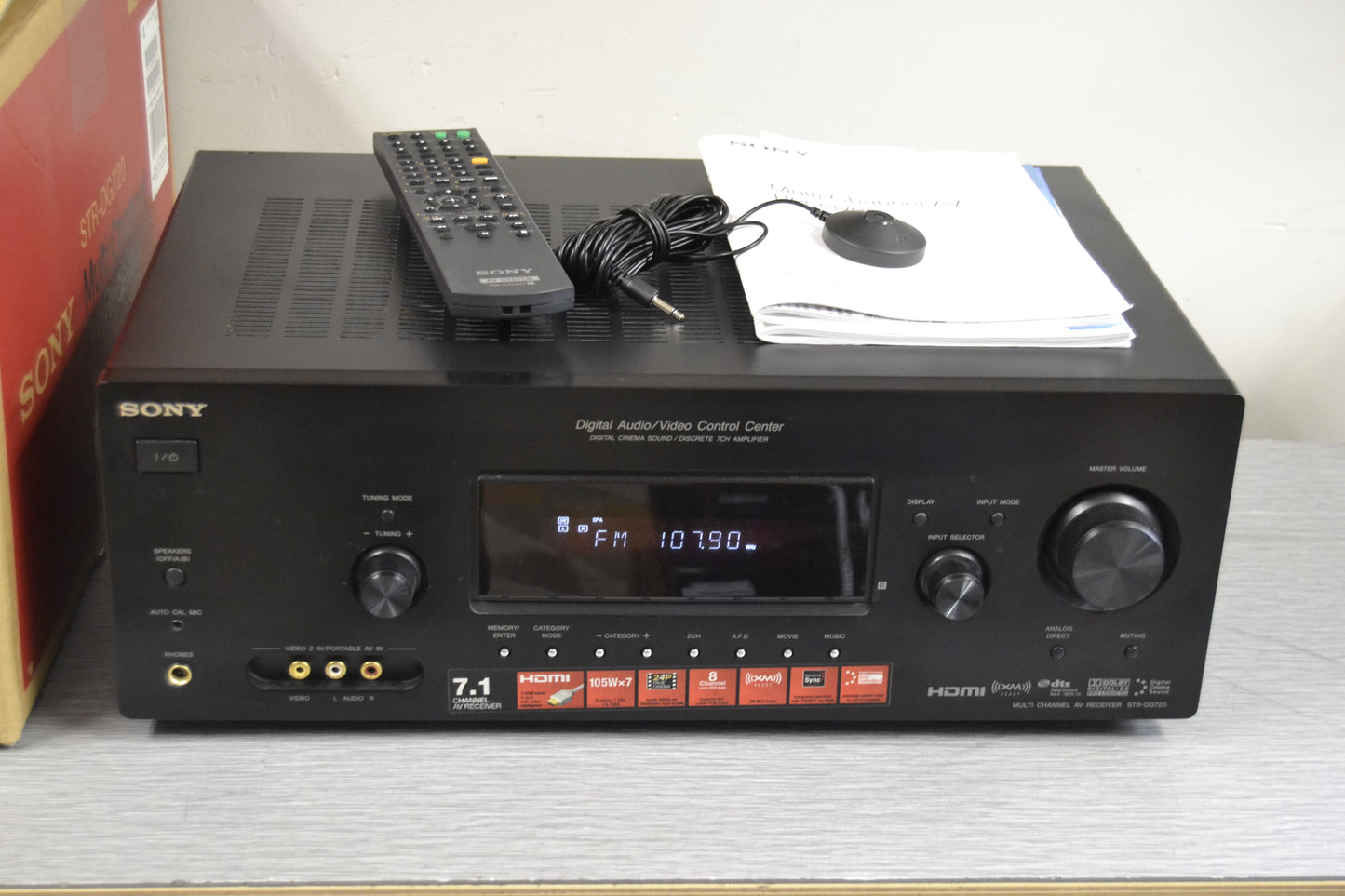 Sony STR-DG720 Stereo Av Receiver * Manual * Box * Remote * Accessory