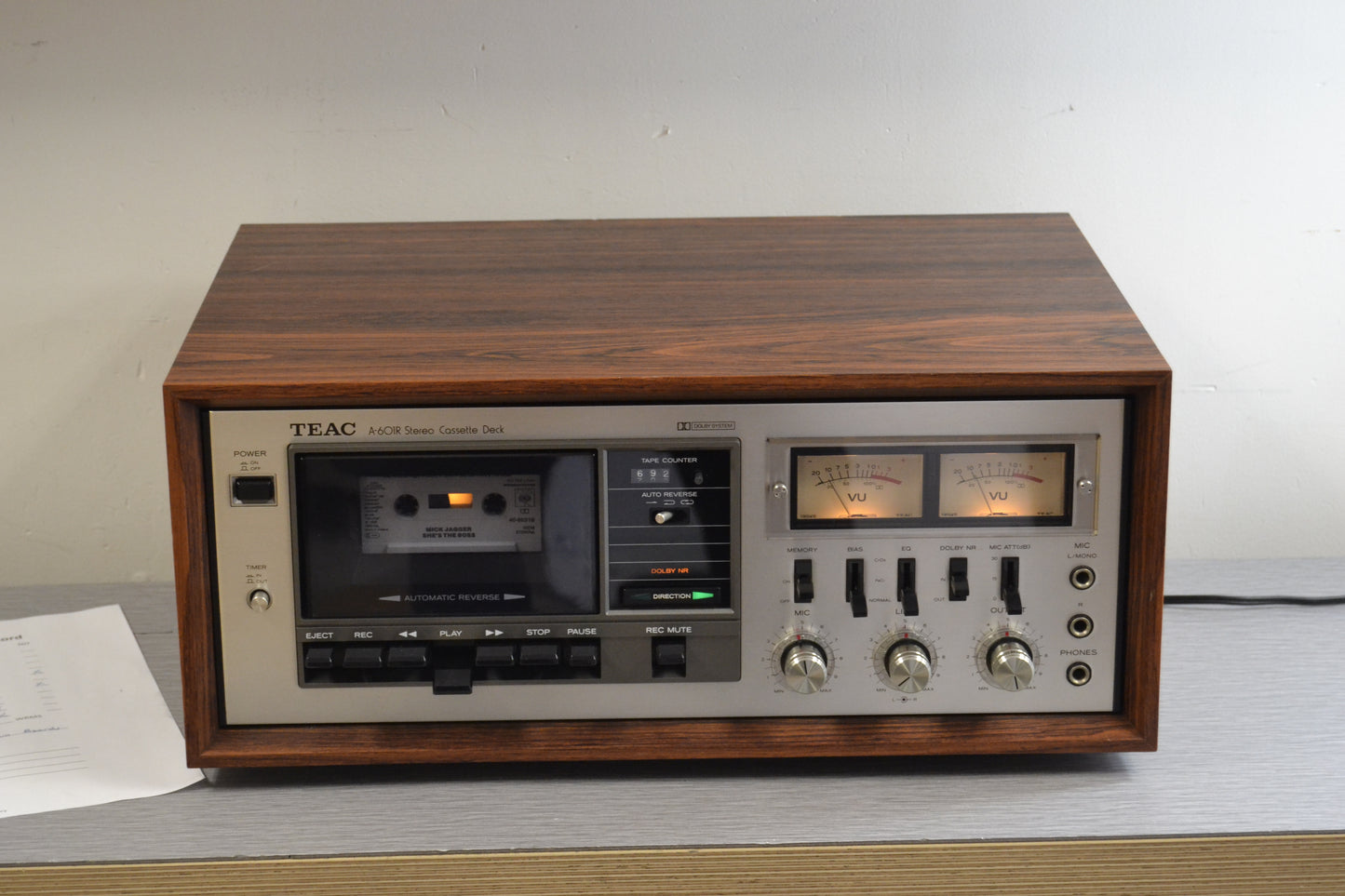 Teac A-601R Single Cassette Deck = Fully Serviced