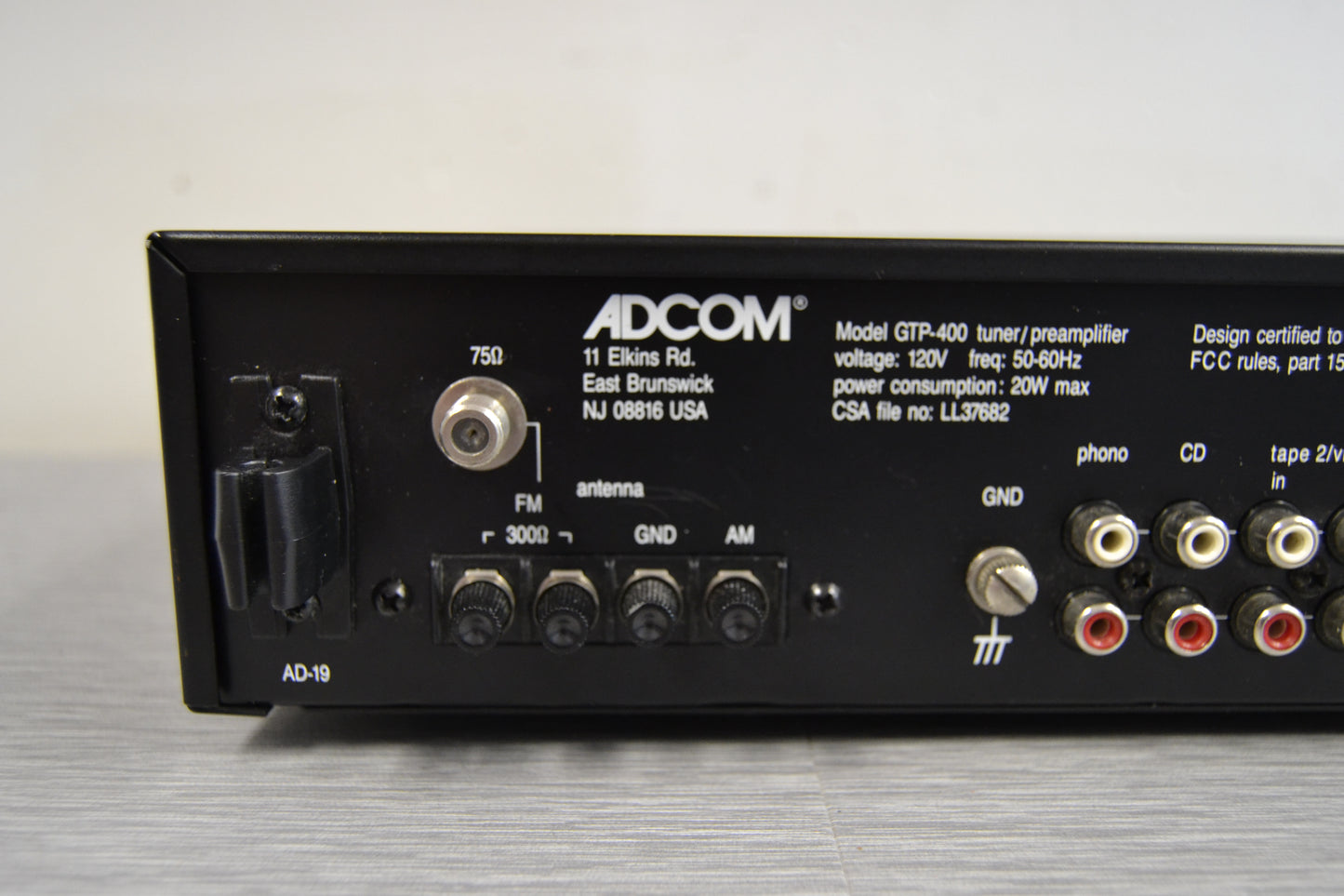 Adcom GTP-400 Preamplifier / Tuner * TUNER is not Working *