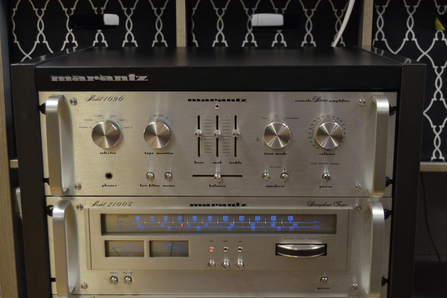 The Marantz Rack with 1090 Integrated Amplifier * 2100L Tuner * 5010B Cassette *