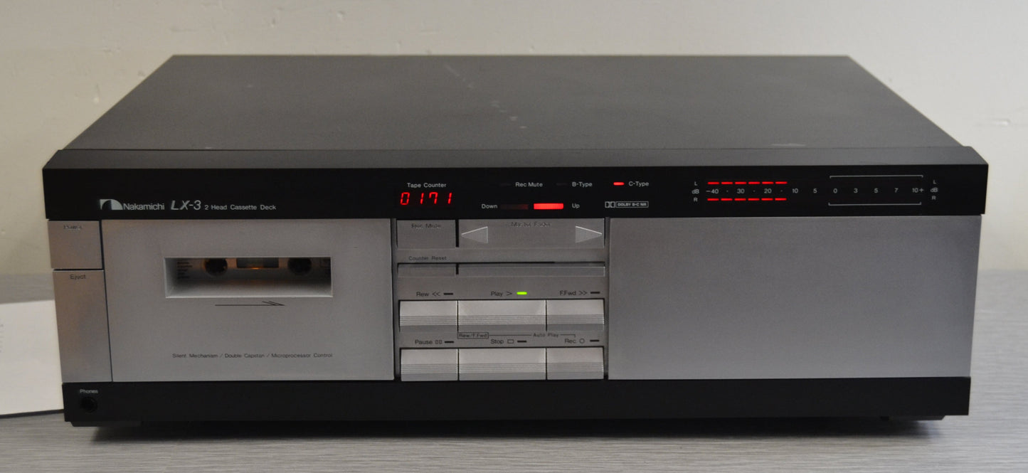 Nakamichi LX-3 Single Cassette Deck * Fully Serviced *