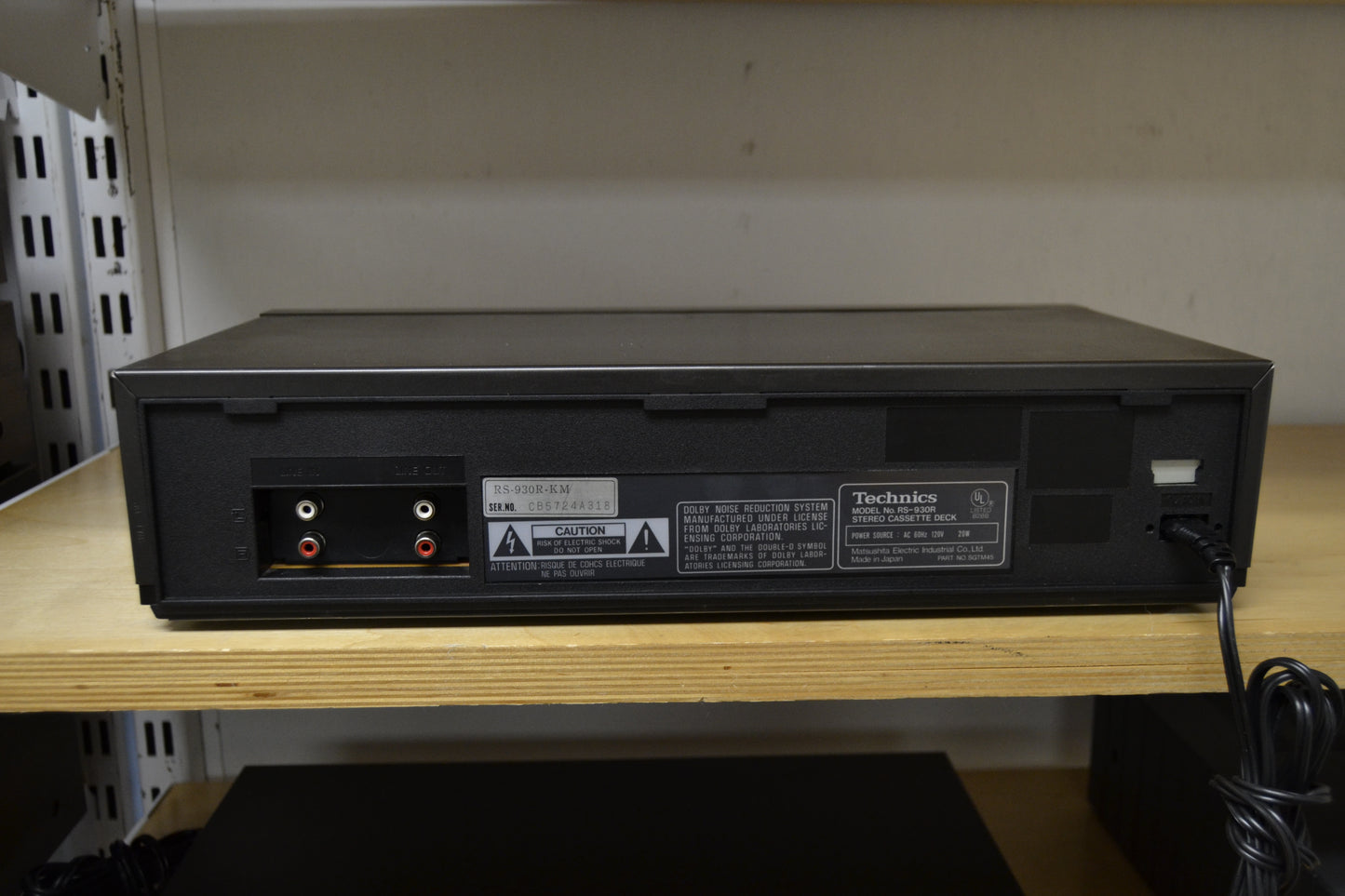 Technics RS-930R Single Cassette Deck