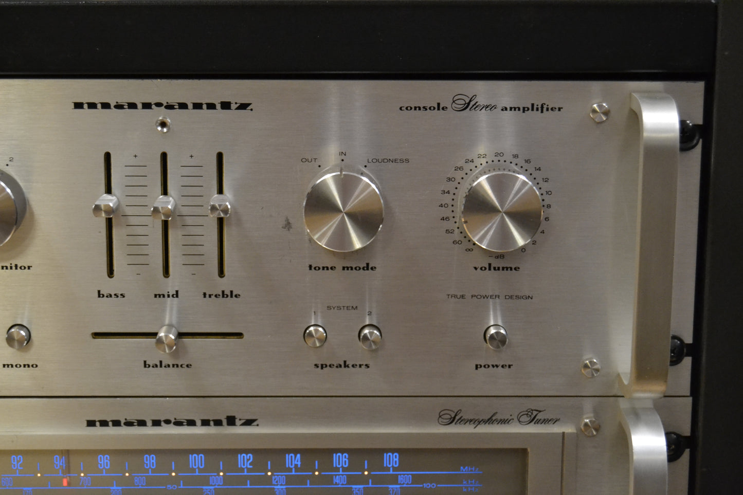 The Marantz Rack with 1090 Integrated Amplifier * 2100L Tuner * 5010B Cassette *