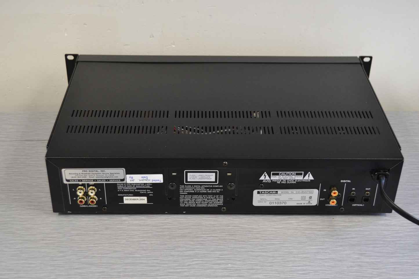 Tascam CD-RW750 Single CD Player and Recorder