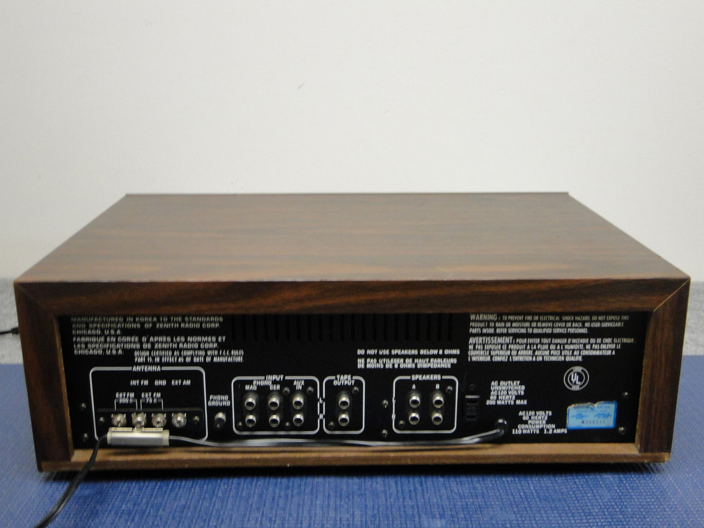 Zenith MC6020 Stereo Receiver with 8-Track Player