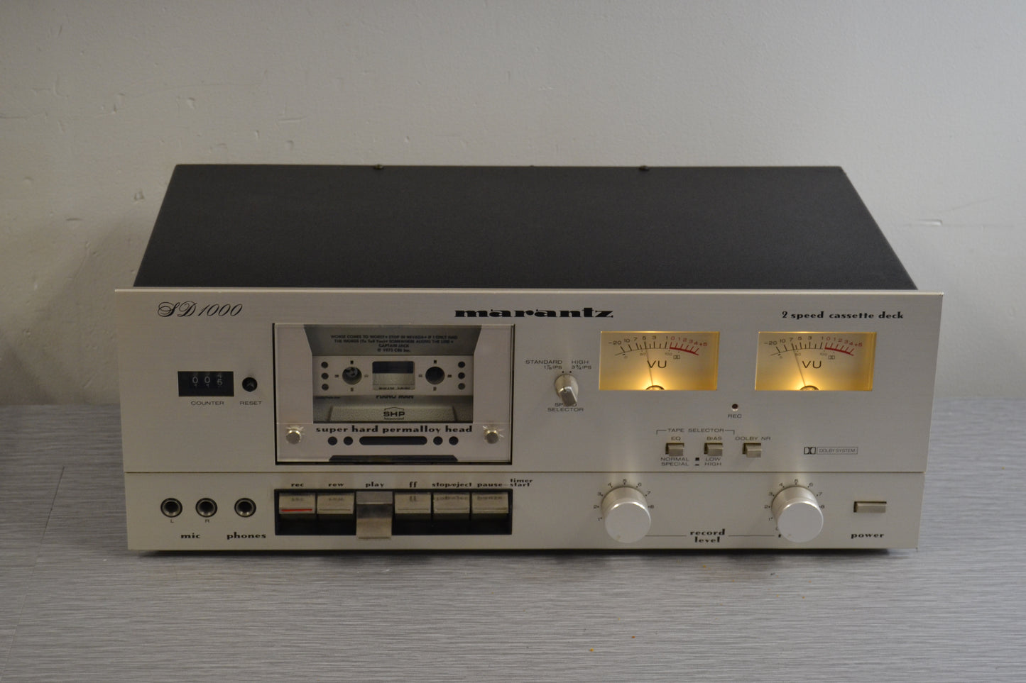 Marantz SD1000 Single Cassette Deck - Dual Speed - New Belts