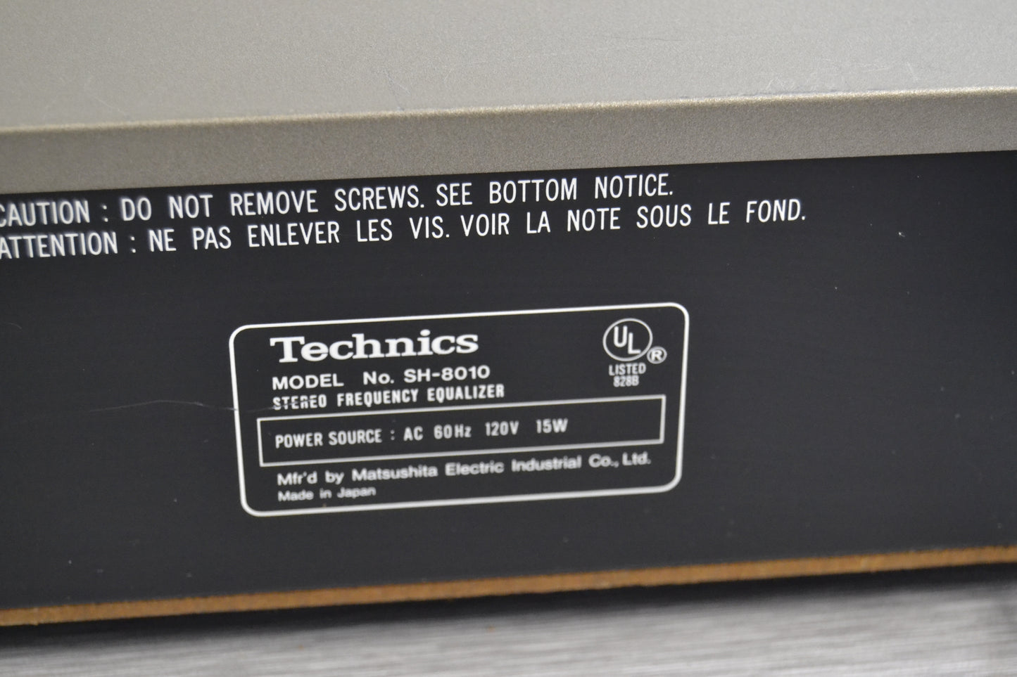 Technics SH-8010 Stereo Graphic Equalizer