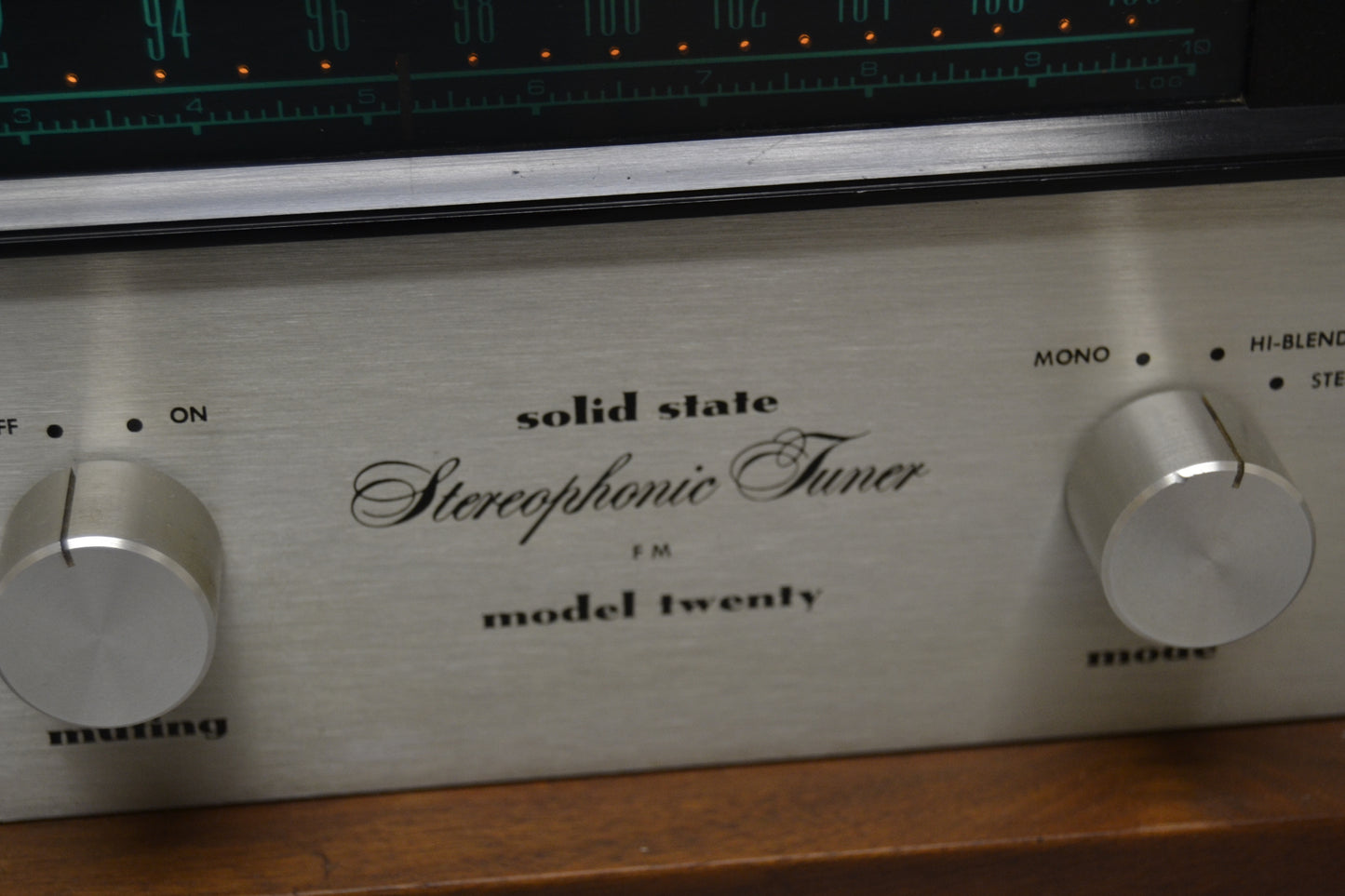 Marantz Model Twenty Stereo Tuner with Oscilloscope * 1972 * Original Wood Case