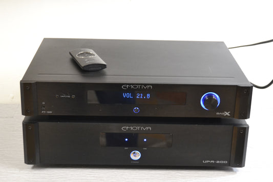 Emotiva Audio BASX PT-100 Stereo Preamp/dac/tuner & UPA-200 Power Amplifier * Remote