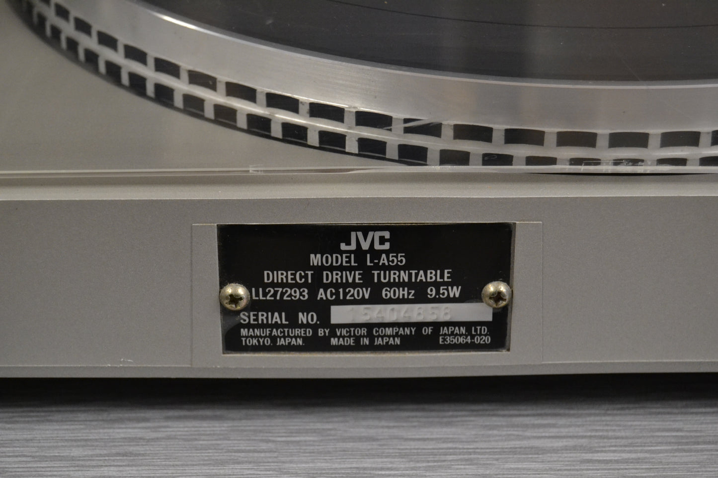 JVC L-A55 Direct Drive Turntable - NEW AT3600 Audio Technica Cartridge