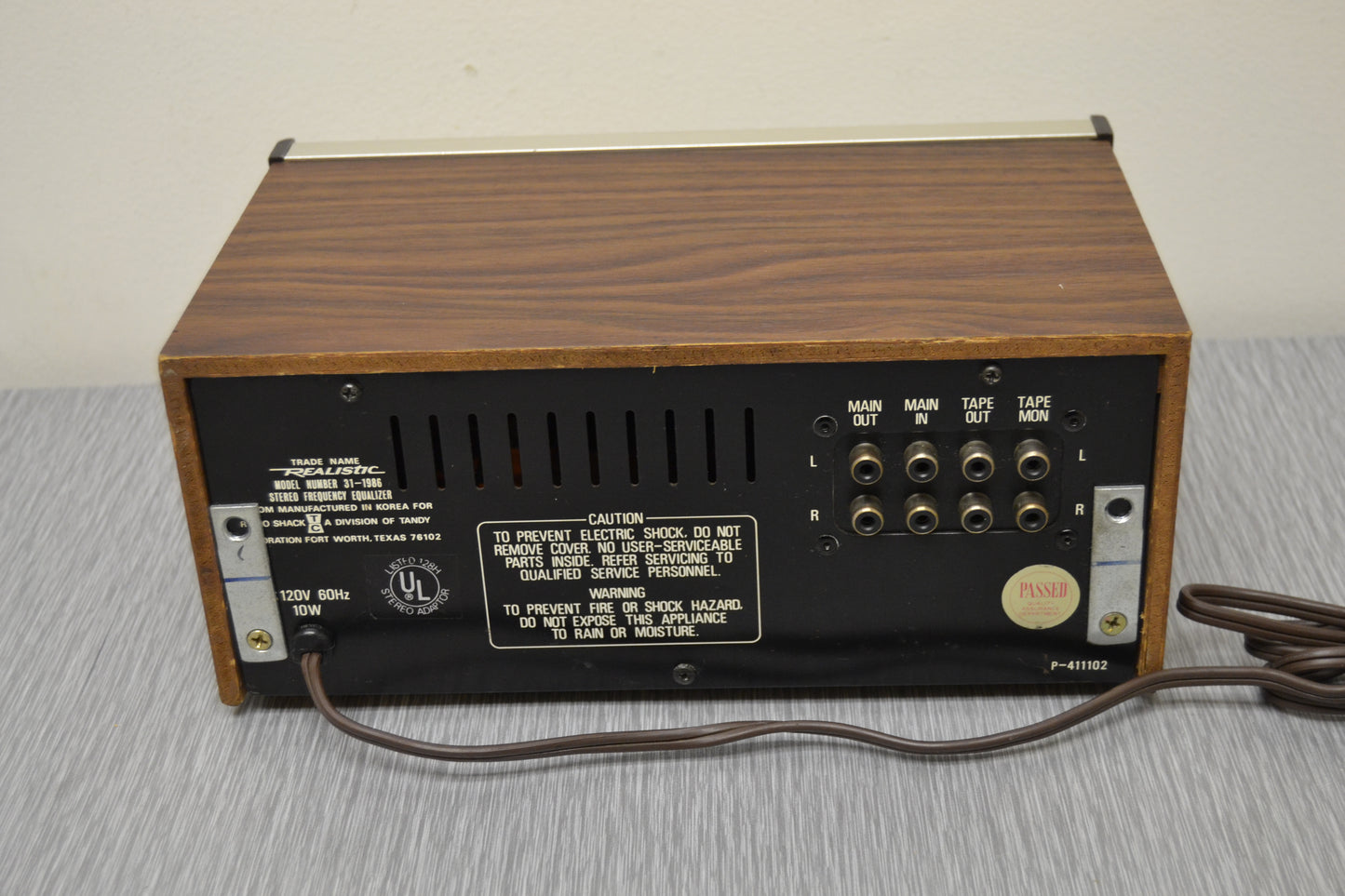 Realistic 31-1986 Stereo Graphic Equalizer