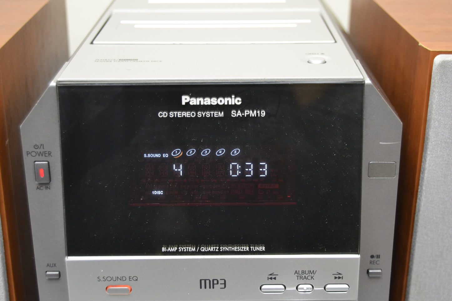 Panasonic SA-PM19 Mini Stereo System * Cd, Cassette, Radio & Speakers