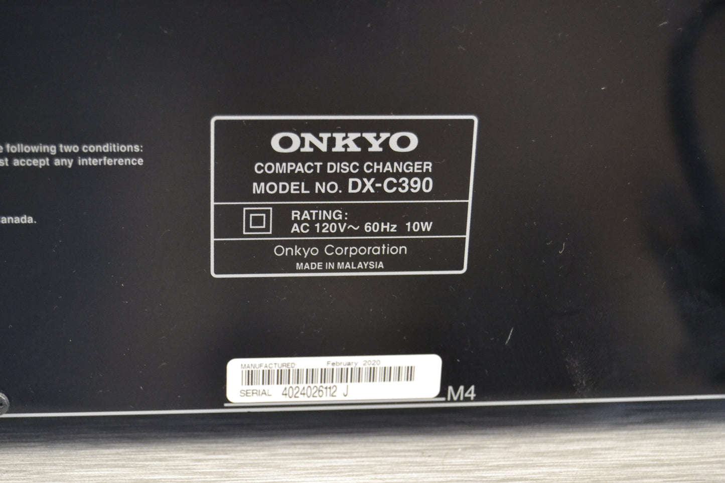 Onkyo DX-C390 CD Carousel 6 Discs - 2020