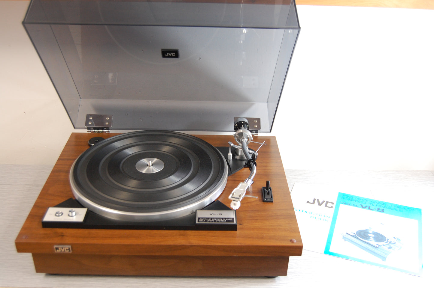 JVC VL-5 Turntable  * 1973 * New Audio Technica AT3600 Cartridge * Manual