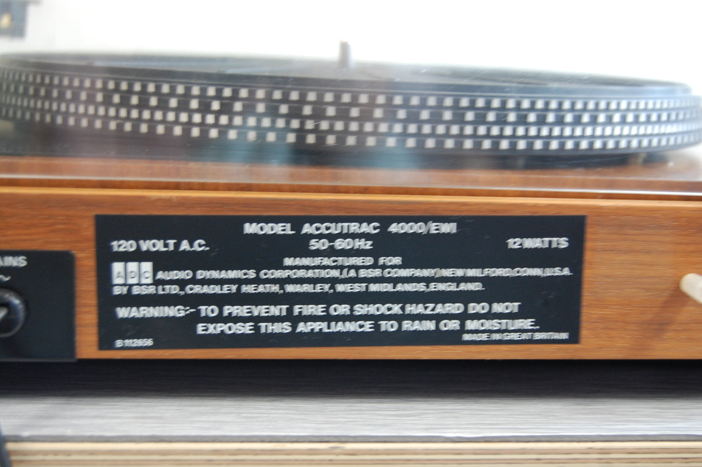 ADC Accutrac 4000 Programmable Turntable - Remote Control - Box