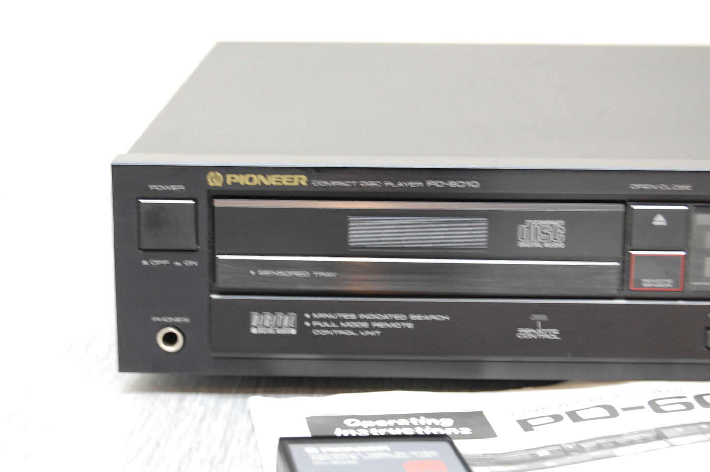 Pioneer PD-6010 Single CD Player * Remote * Manual * 1985