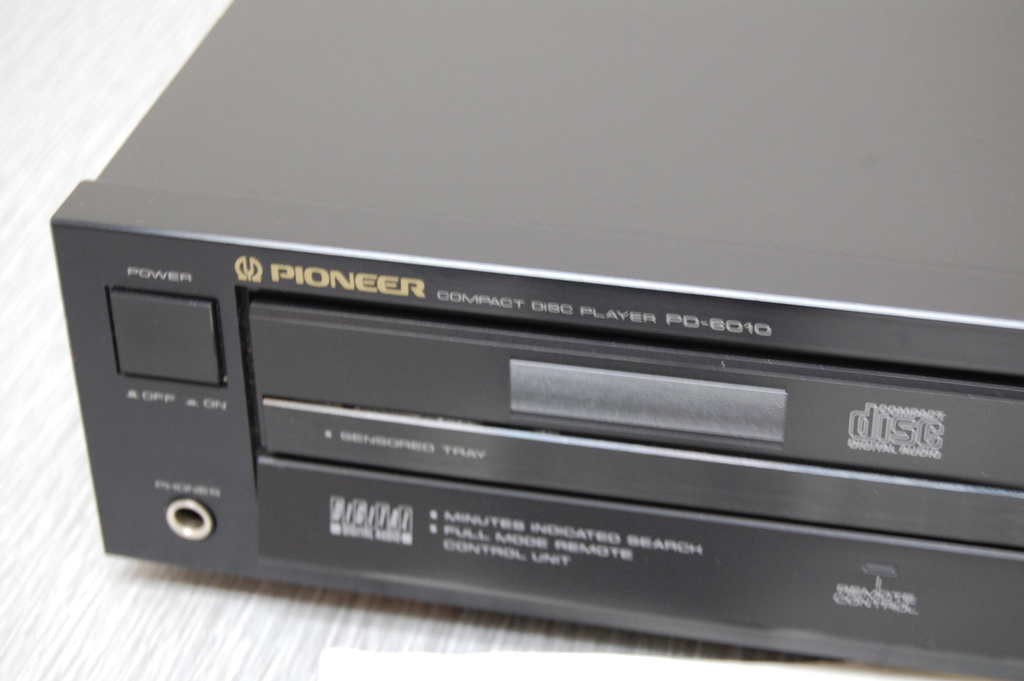 Pioneer PD-6010 Single CD Player * Remote * Manual * 1985