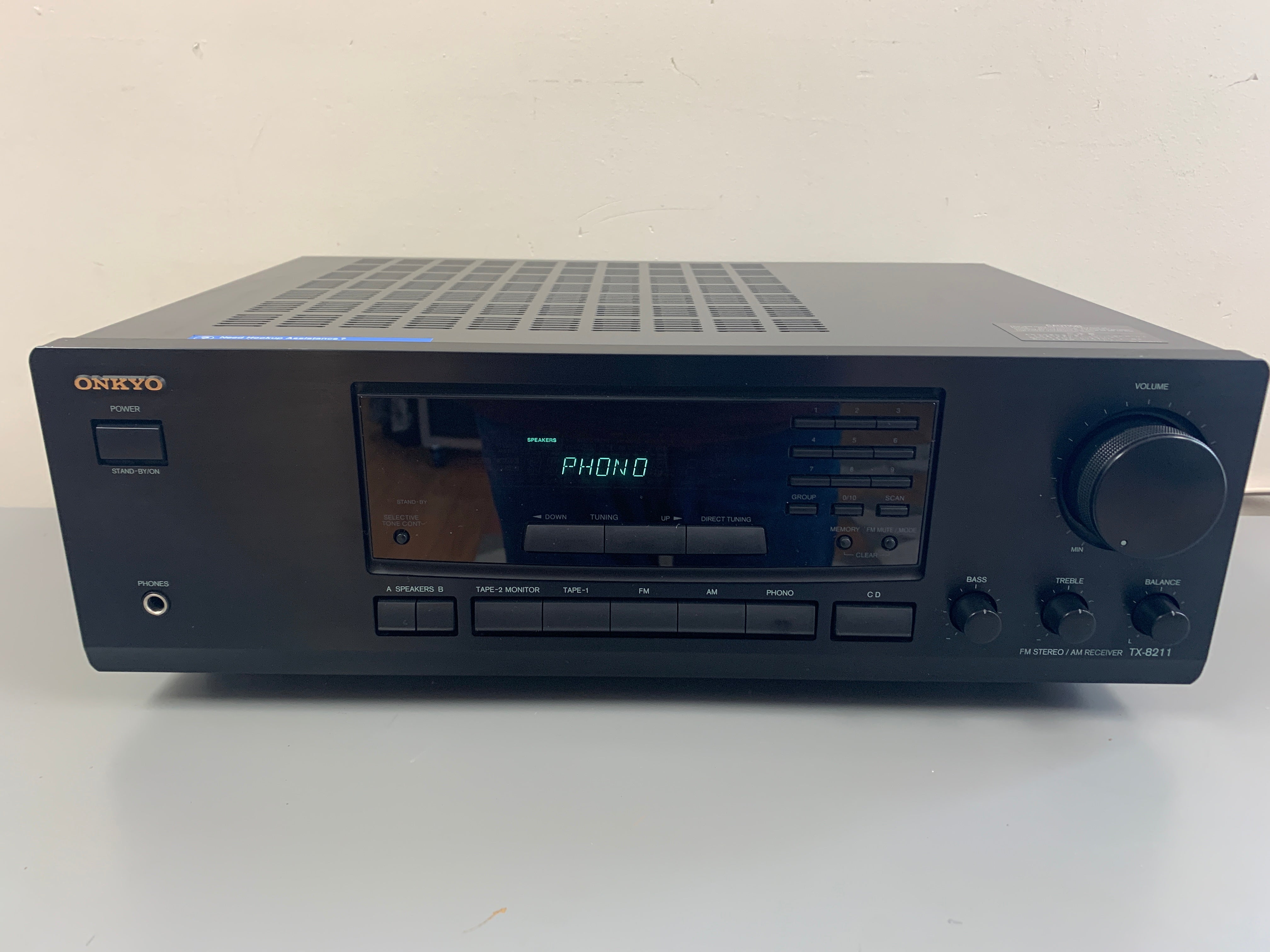 ONKYO TX-8211 AV Stereo Receiver FM /AM Tuner outlet Amplifier, Tested No Remote