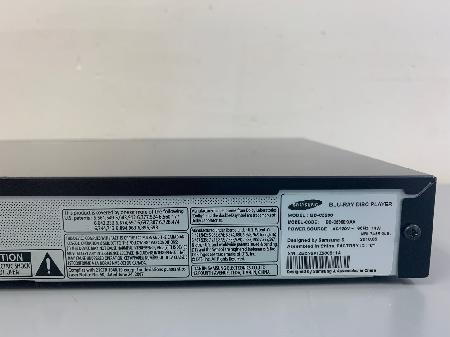 Samsung BD-C5900 Blu-Ray Player