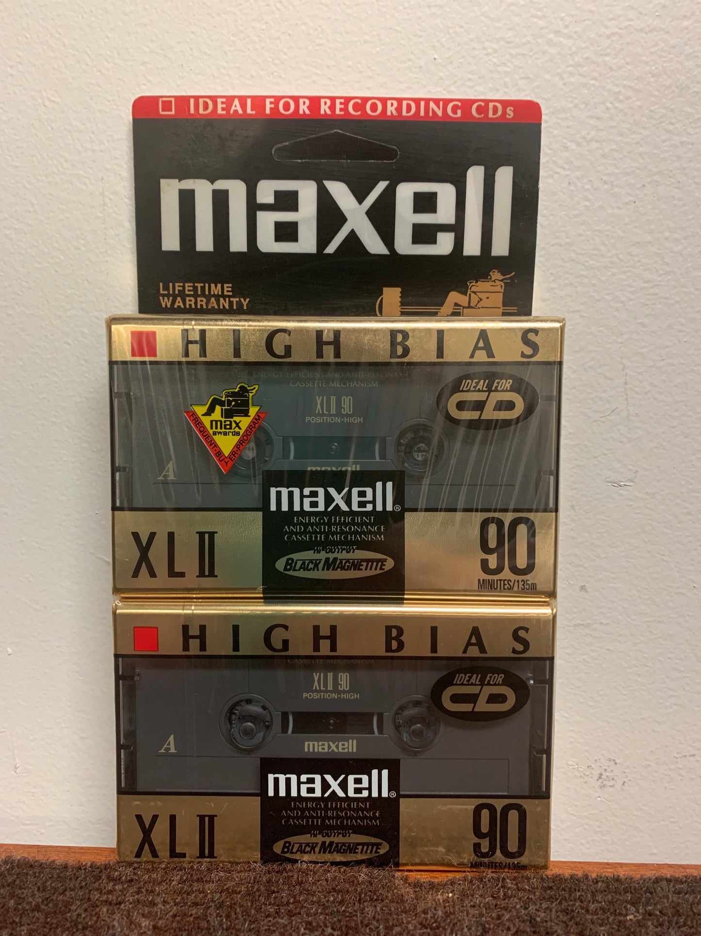 1994-95 Maxell XLII High Bias 90 mins Blank Cassette Pair Sealed