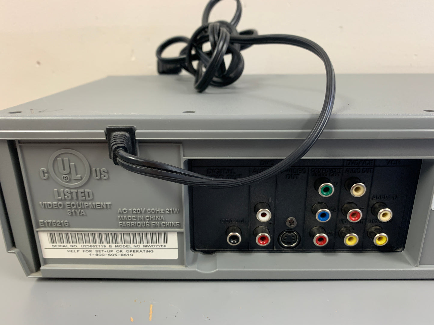 Magnavox MWD2206 DVD/VCR Player