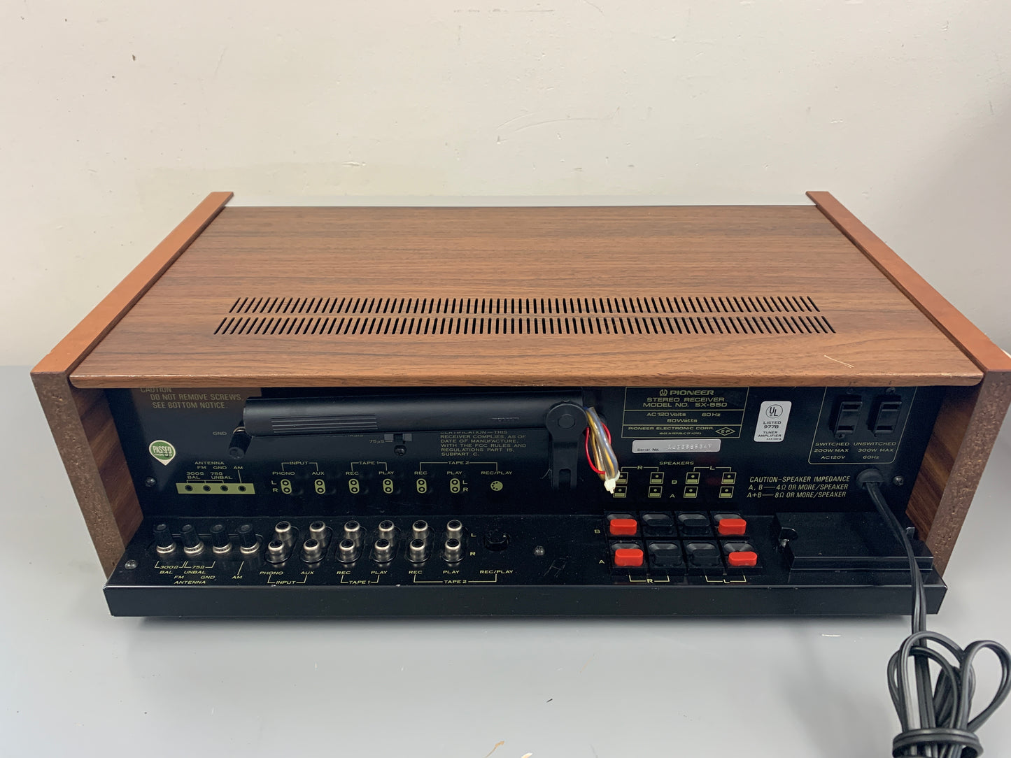 Pioneer SX-550 Stereo Receiver * 20W RMS * 1976