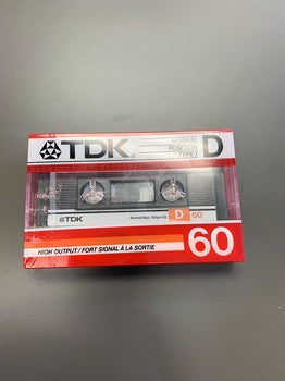 1986 TDK D Type I Blank Cassette 60 mins