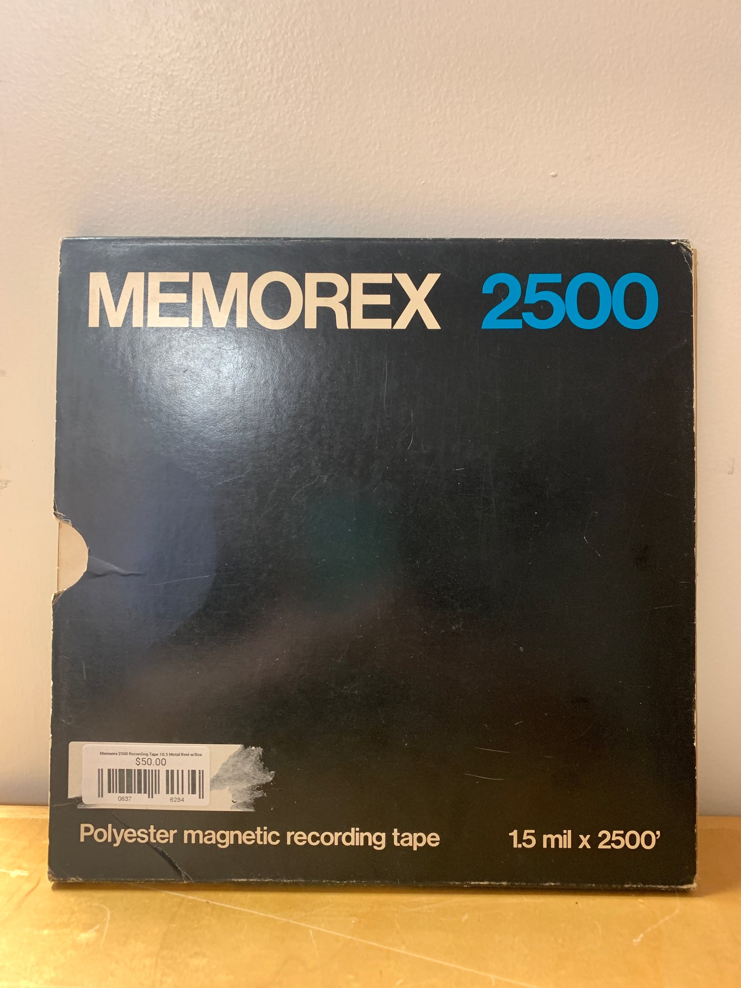 Memorex 2500 Recording Tape 10.5 Metal Reel w/Box