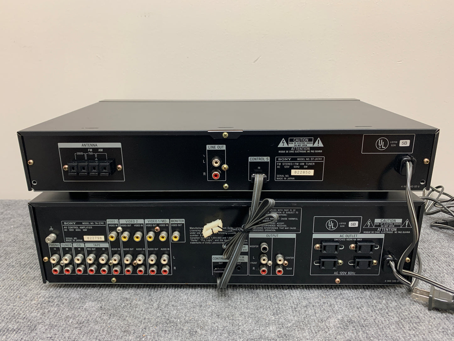 Sony TA-E741 Preamplifier & St-JX741 Tuner