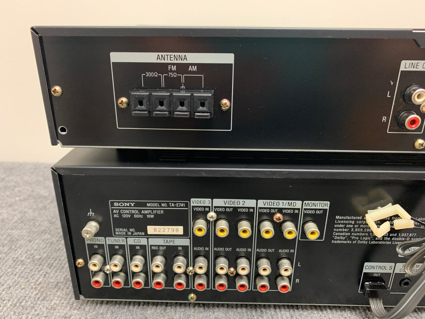 Sony TA-E741 Preamplifier & St-JX741 Tuner