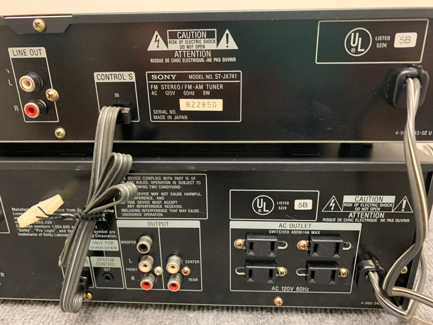 Sony TA-E741 Preamplifier & St-JX741 Tuner