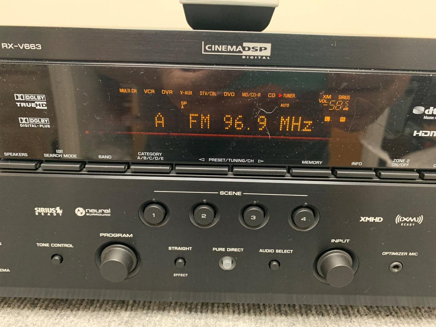 Yamaha RX-V663 Stereo Receiver - Remote Control