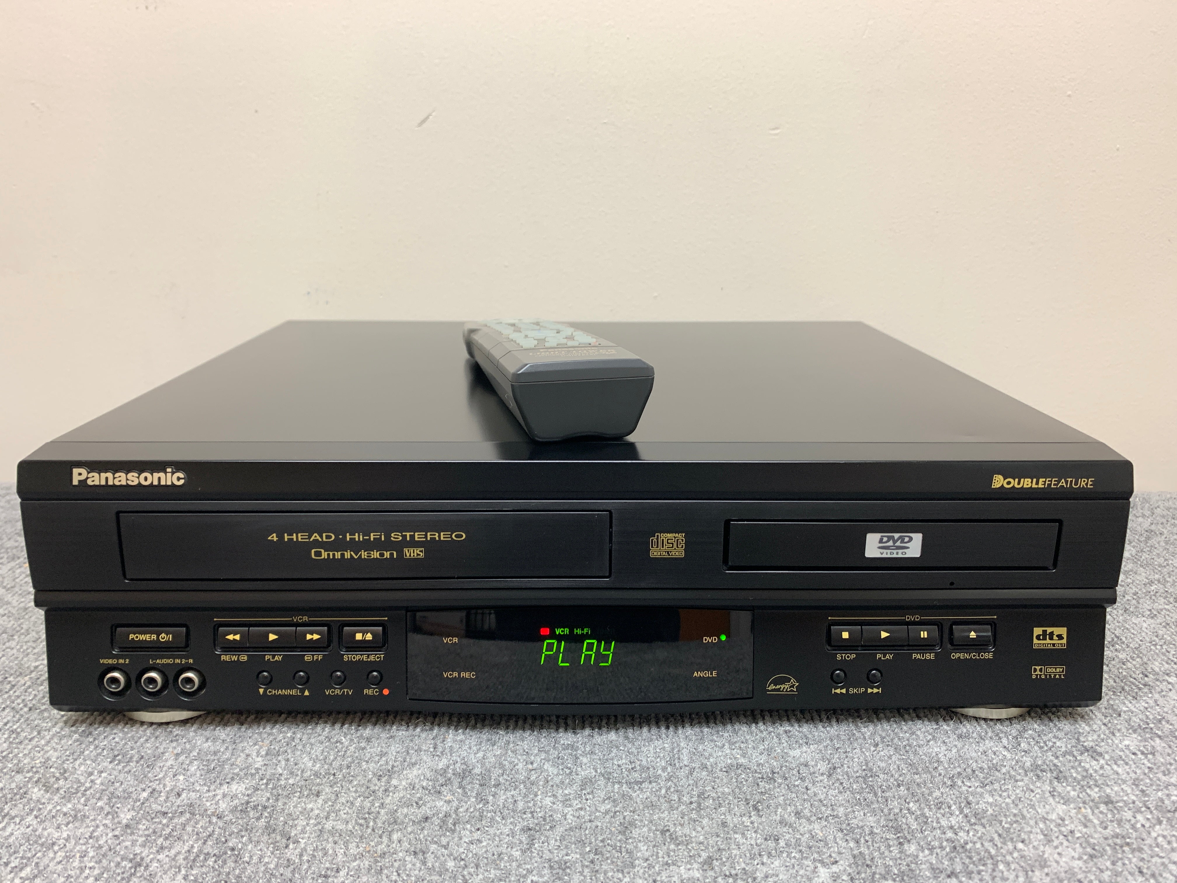 Panasonic PV-D4732 VHS/DVD Recorder Combo Tested Works Great offers - No Remote