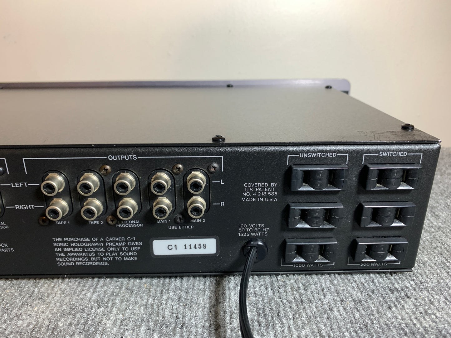 Carver C1 Stereo Preamplifier