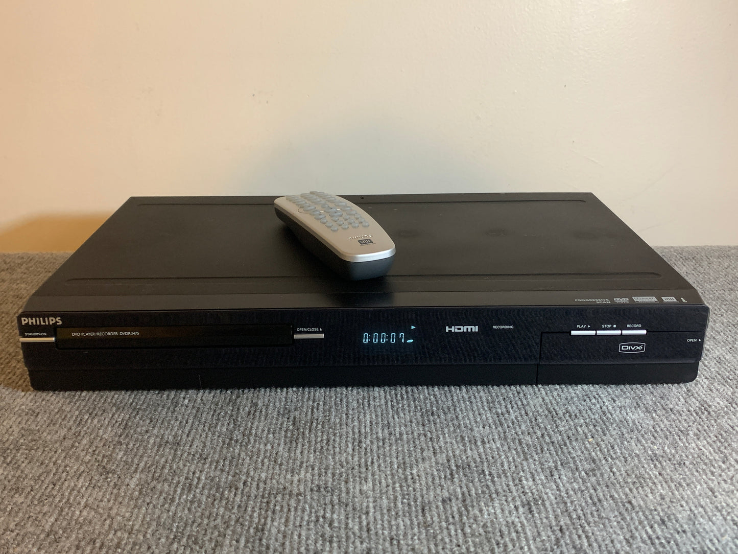 Philips DVD Recorder 1080p Up-Conversion ATSC Tuner Dvdr3475 - Remote