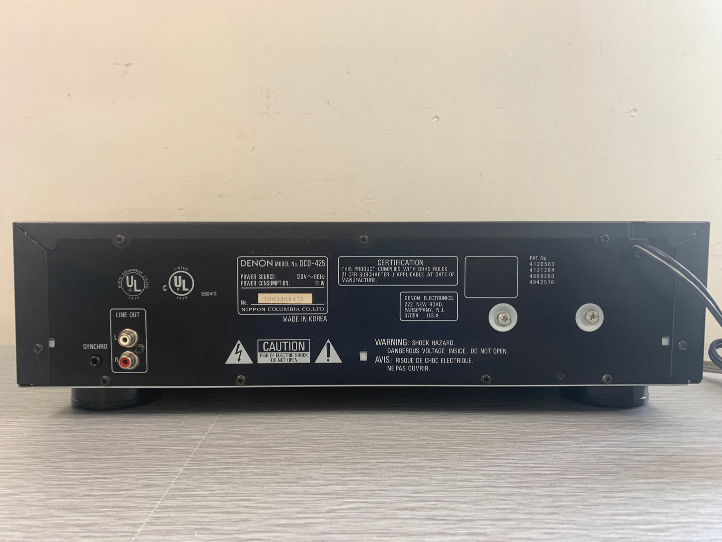 Denon DCD-425 Single Compact Disc Player