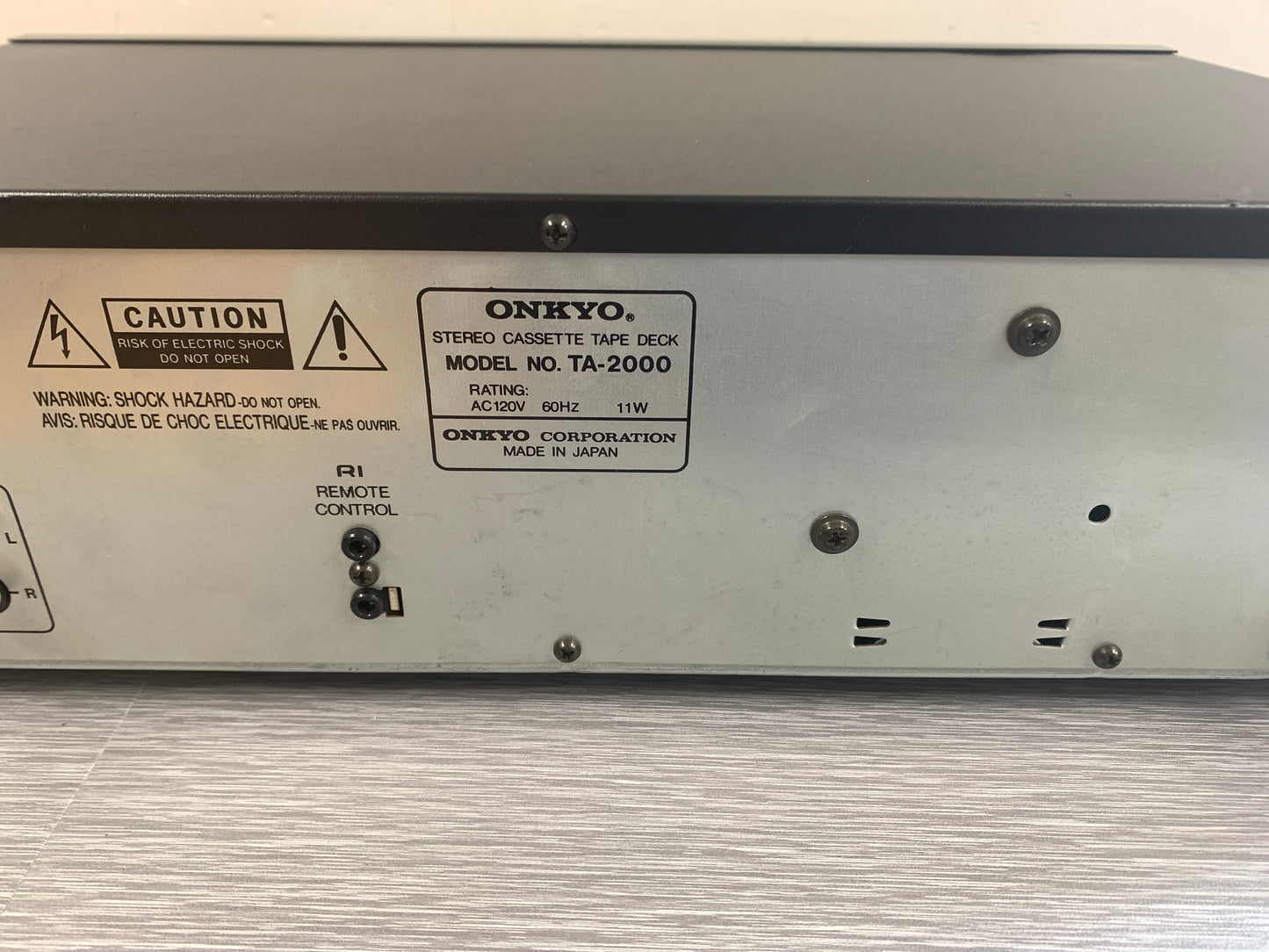 Onkyo TA-2000 Single Cassette Deck