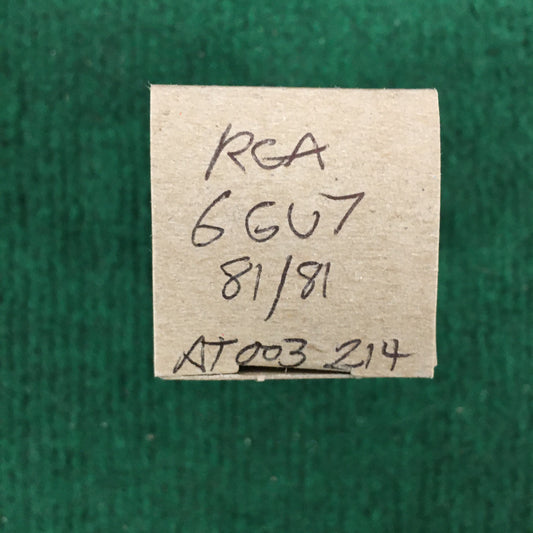 RCA * 6GU7 Tube * Tested 81/81