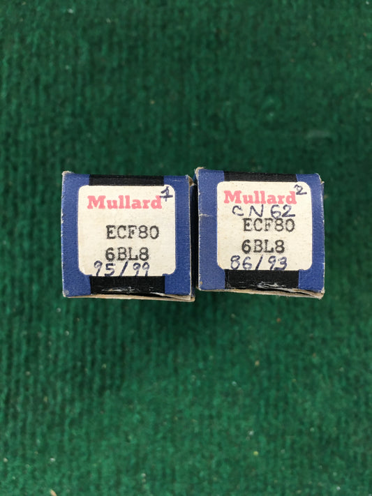 Mullard * 6BL8 Tubes * Pair * Tested 95/99 86/93