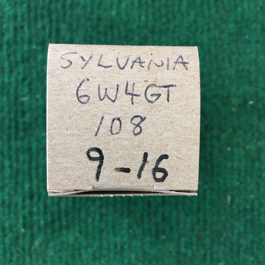 Sylvania * 6W4GT Tube * Tested 108