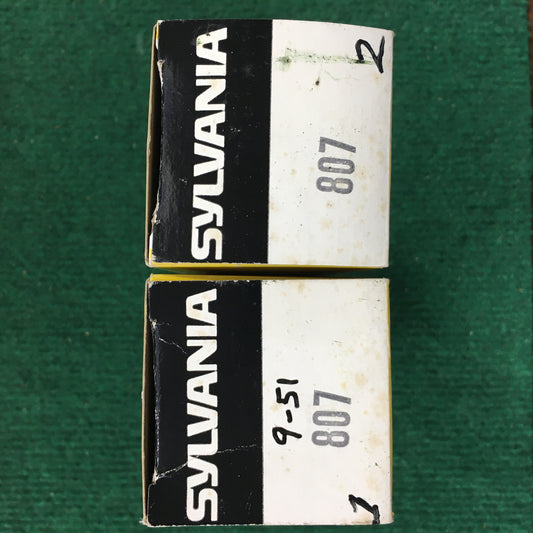 Sylvania * 807 Tube * Pair * Not Tested Look NOS