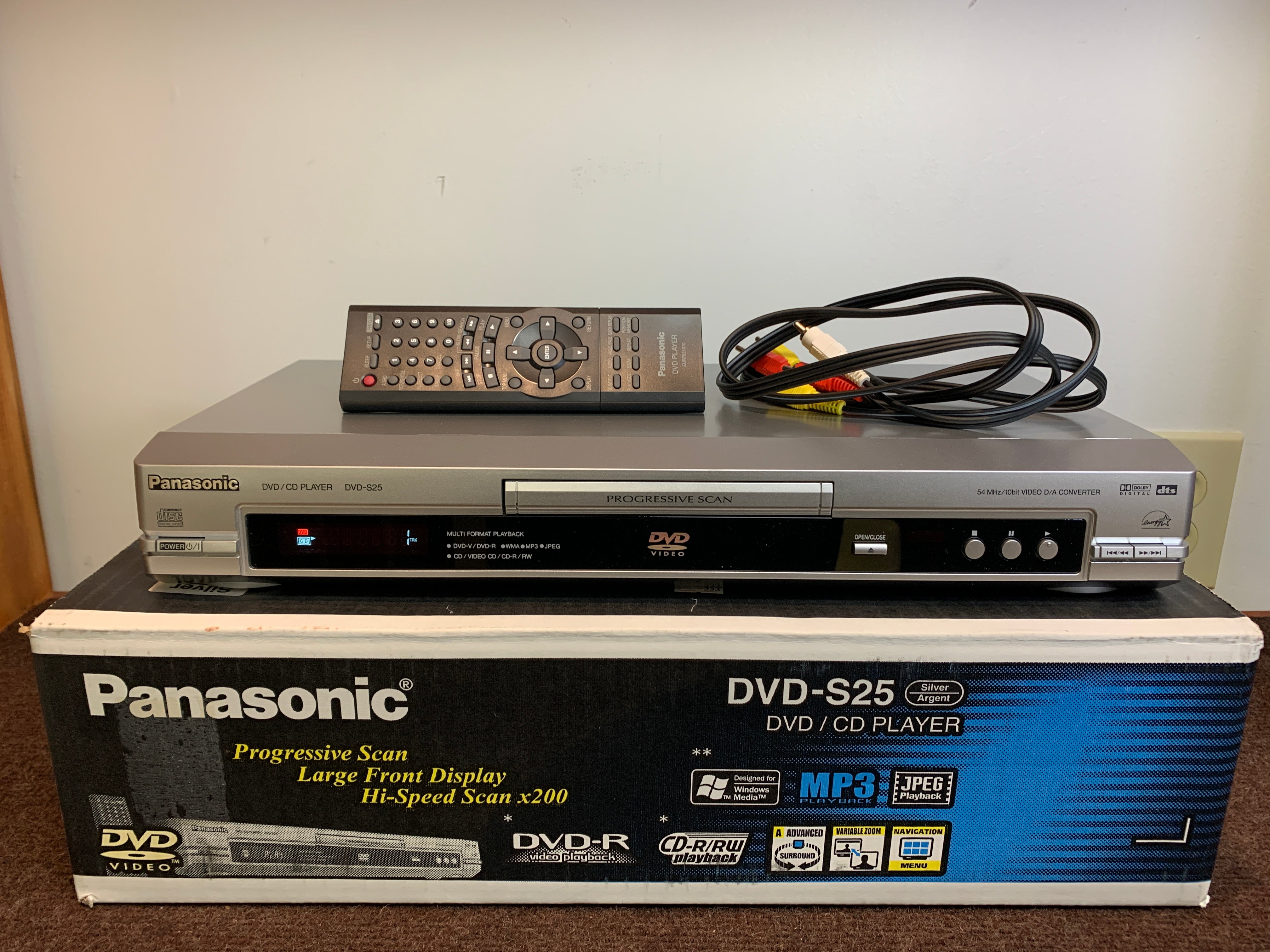 Outlets NEW Panasonic DVD-S25 CD DVD Player DVD-R, CD-RW, DVD+R, VCD, CD, MP3 DVD