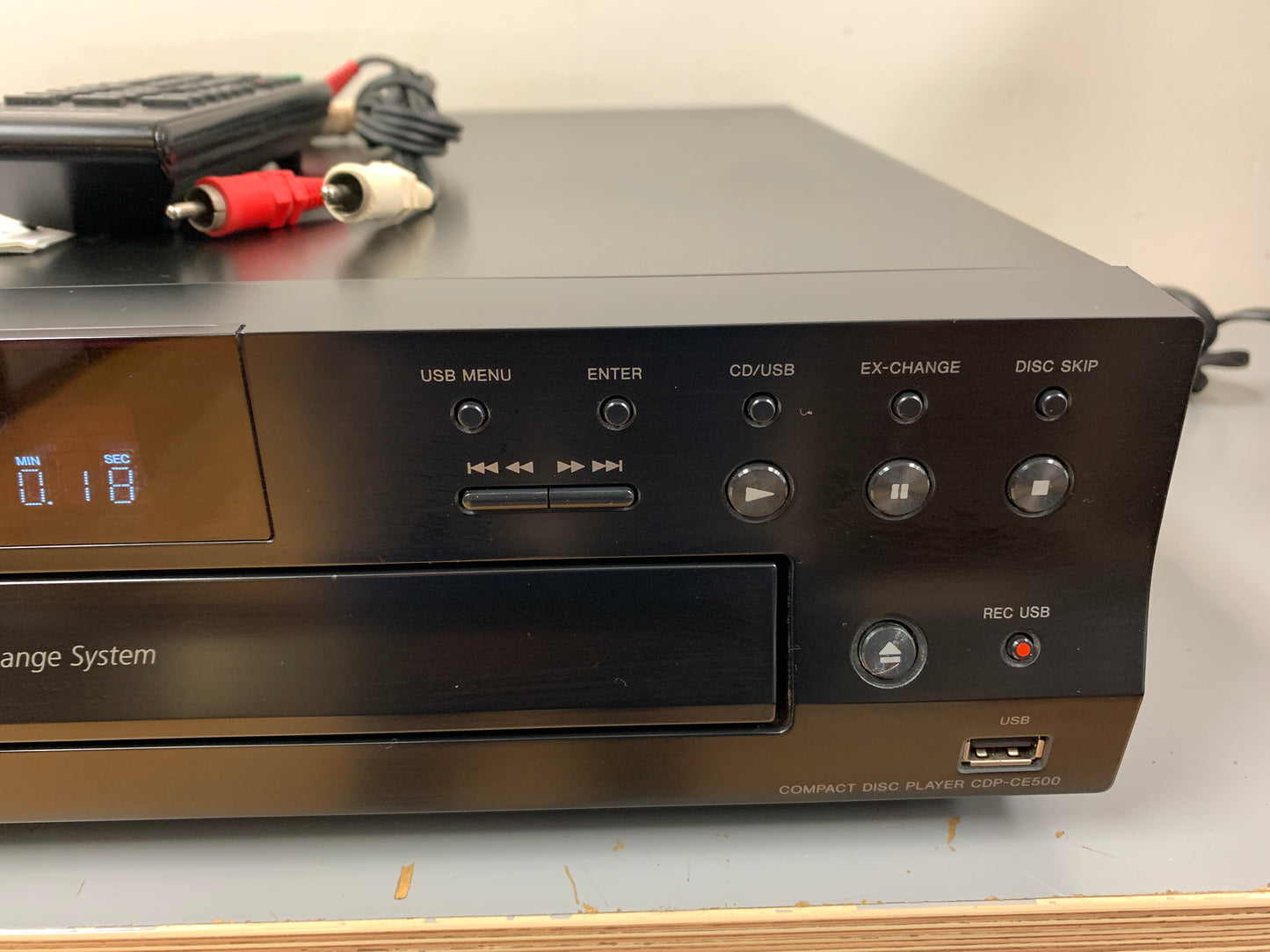 Sony CDP-CE500 CD Carousel 5 Discs & USB Recorder * Remote * Manual