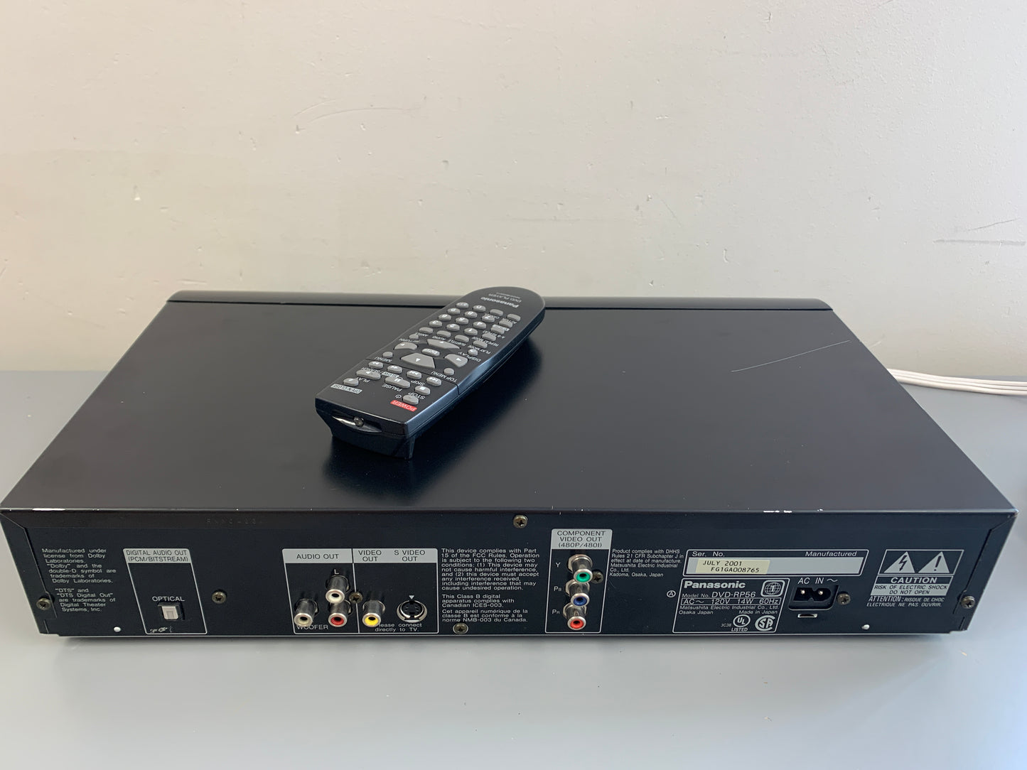 Panasonic DVP-RP56 CD/DVD Player * Remote